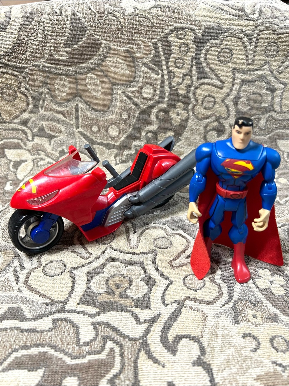 5” Superman With “Steel Cycle” Motorcycle Justice League Mattel 2012 DC Comics